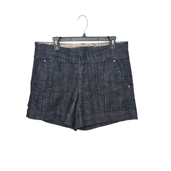 One 5 One Womens Dark Blue Chino Denim Shorts Stretch Size 12 Large - Picture 1 of 6